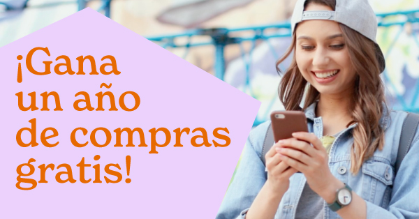 GANA UN AÑO DE COMPRAS GRATIS EN NUESTRA NUEVA APP 🙌