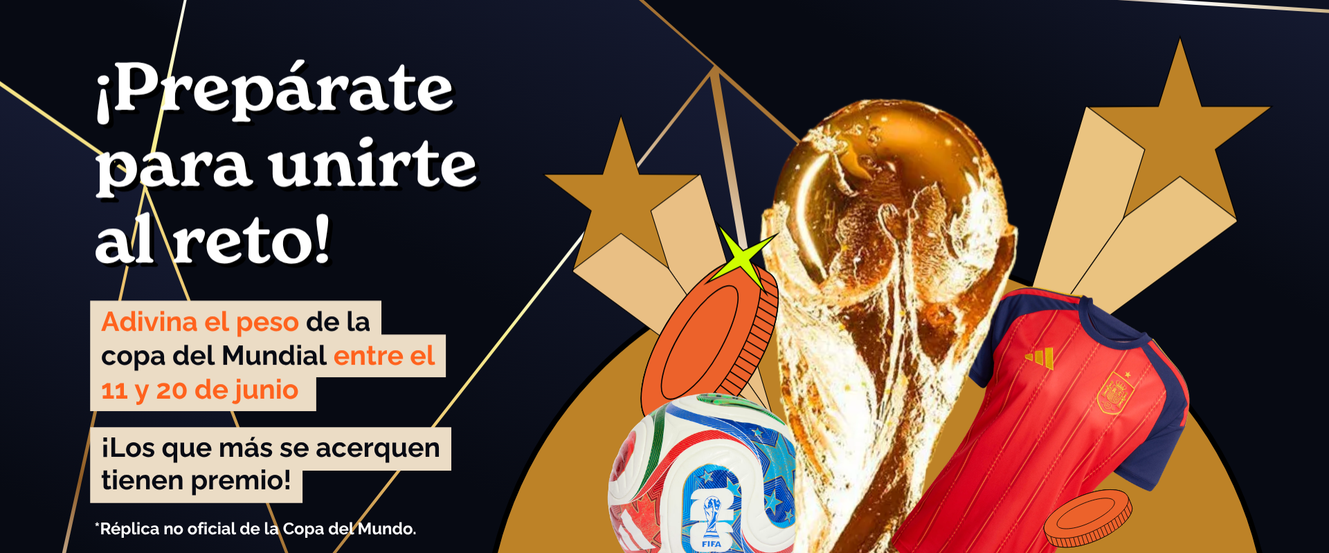 🏆 La Copa del Mundo llega a Los Arcos… ¿serás capaz de adivinar su peso?